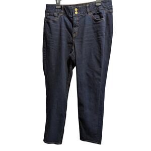 Lane Bryant Sz 16 Straight Tighter Tummy High Rise Stretch Denim Jeans